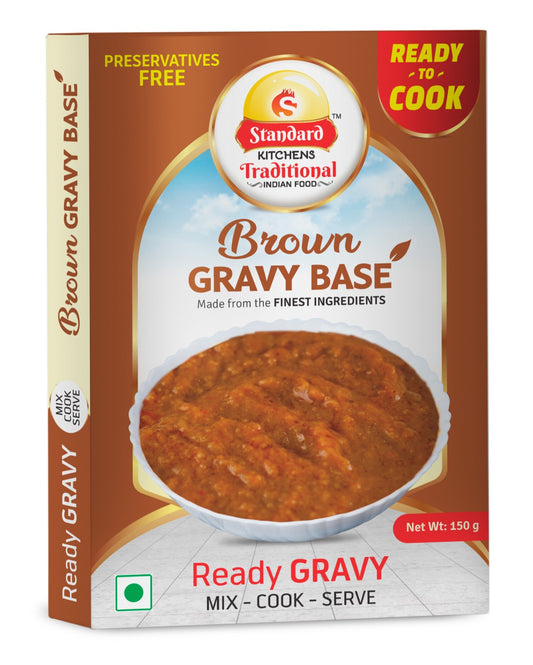 Standard Kitchens Traditional Brown Gravy Base – Ready to Cook Curry Mix | Authentic Indian Curry Base | Preservative Free | 150g