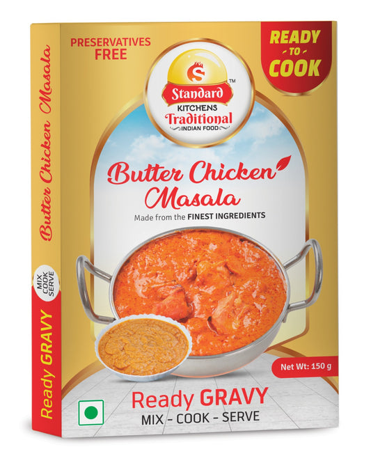 Standard Kitchens Traditional Butter Chicken Masala – Ready to Cook Gravy Mix | Authentic Indian Curry Base | Preservative Free | 150g