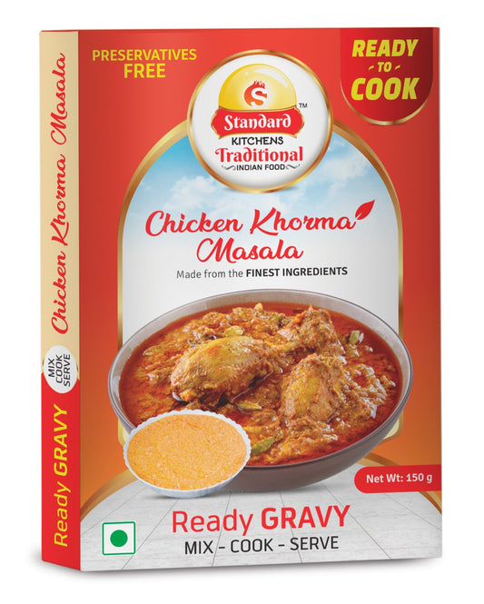 Standard Kitchens Traditional Chicken Khorma Masala – Ready to Cook Gravy Mix | Authentic Mughlai Curry Base | Preservative Free | 150g