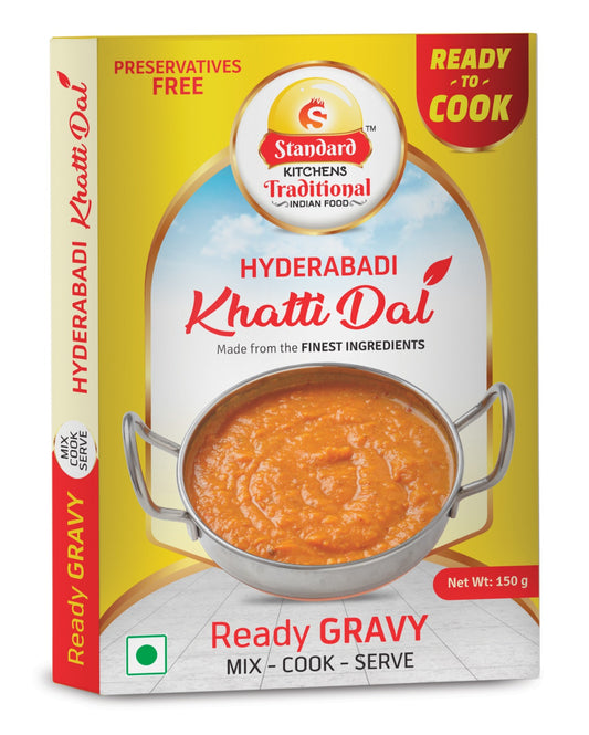 Standard Kitchens Traditional Hyderabadi Khatti Dal – Ready to Cook Gravy Mix | Authentic Indian Curry Base | Preservative Free | 150g