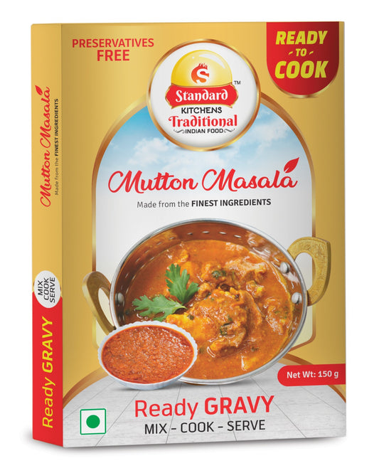 Standard Kitchens Traditional Mutton Masala – Ready to Cook Curry Base | Spicy & Aromatic Gravy Mix | Preservative Free | 150g