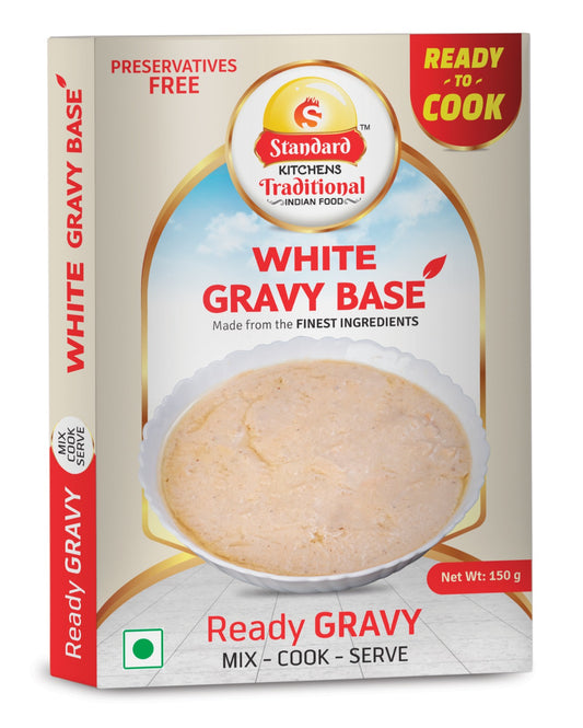 Standard Kitchens Traditional White Gravy Base – Ready to Cook Curry Mix | Authentic Indian Curry Base | Preservative Free | 150g